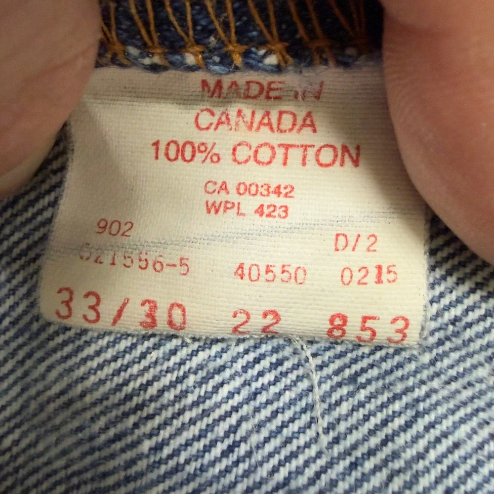 Vintage Levis 550 Orange Tab Jeans‎ Mens 33x30 Medium Wash Made in Canada 40550